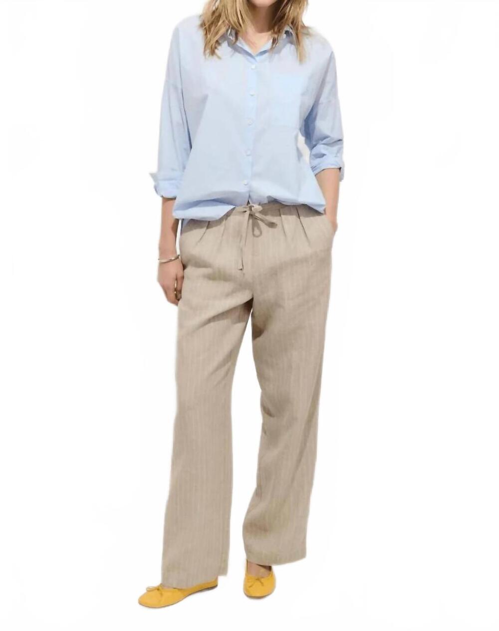 NEW ALEX MILL hudson pinstripe pant in linen